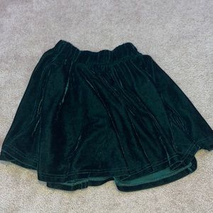 dark green velvet skirt